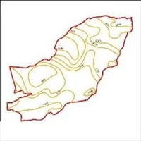 نقشه هم تبخیر استان گلستان,نقشه ی منحنی های هم تبخیر استان گلستان