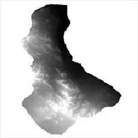 استان اصفهان,نقشه مدل رقومی ارتفاعی,نقشه مدل رقومی ارتفاعی (DEM) شهرستان کاشان (واقع در استان اصفهان)