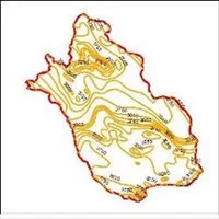 نقشه هم تبخیر استان فارس,نقشه,نقشه منحنی های هم تبخیر استان فارس