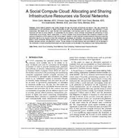 مقاله ترجمه شده مهندسی کامپیوتر,ترجمه مقاله با موضوع یک ابر محاسبات اجتماعی: تخصیص و به اشتراک گذاری منابع زیرساخت از طریق شبکه های