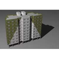 فایل اتوکد,دانلود فایل اتوکد,مدل سه بعدی از یک بلوک ساختمانی - فایل اتوکد dwg
