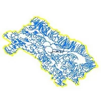 لایه GIS آبراهه های,نقشه آبراهه های حوضه آبریز گاوخونی