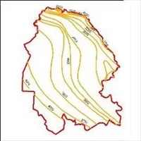 نقشه هم تبخیر استان خوزستان,نقشه,نقشه منحنی های هم تبخیر استان خوزستان
